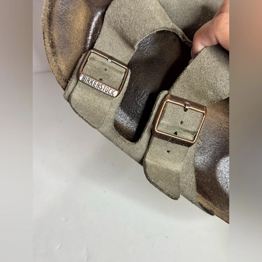 Birkenstock Arizona Grey Suede Sandals Size 40